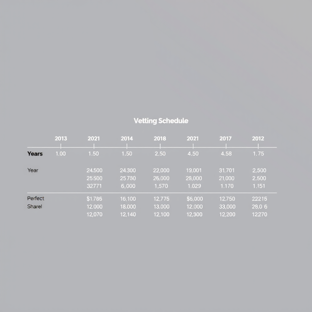 График вестинга долей в компании, показывающий временную шкалу на 4 года с отметкой клиффа в 1 год и постепенным начислением долей, с примерами расчетов и визуализацией различных сценариев выхода соучредителя