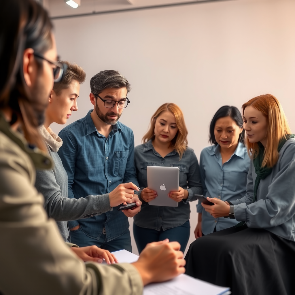 Команда разработчиков тестирует прототип продукта с группой пользователей, наблюдая за их взаимодействием, делая заметки и собирая обратную связь в реальном времени